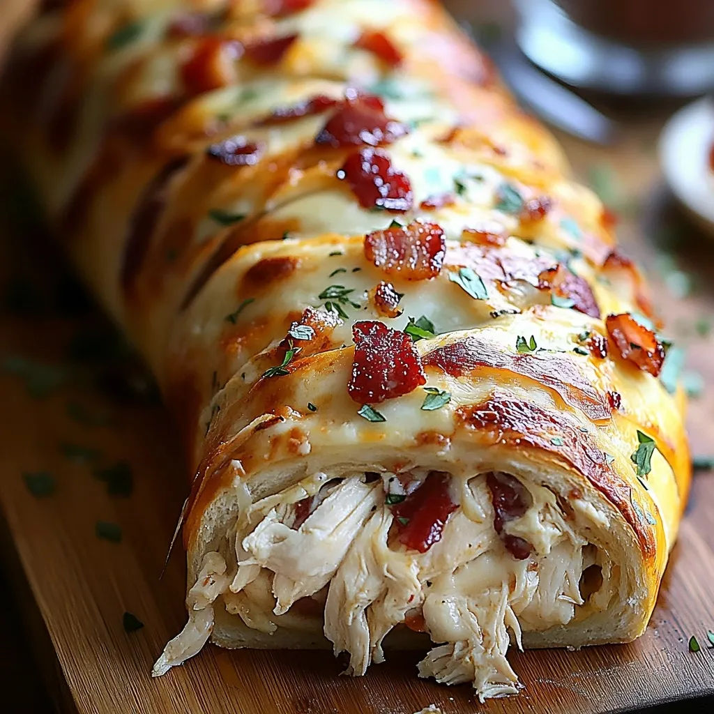 Chicken Bacon Ranch Stromboli Homemade