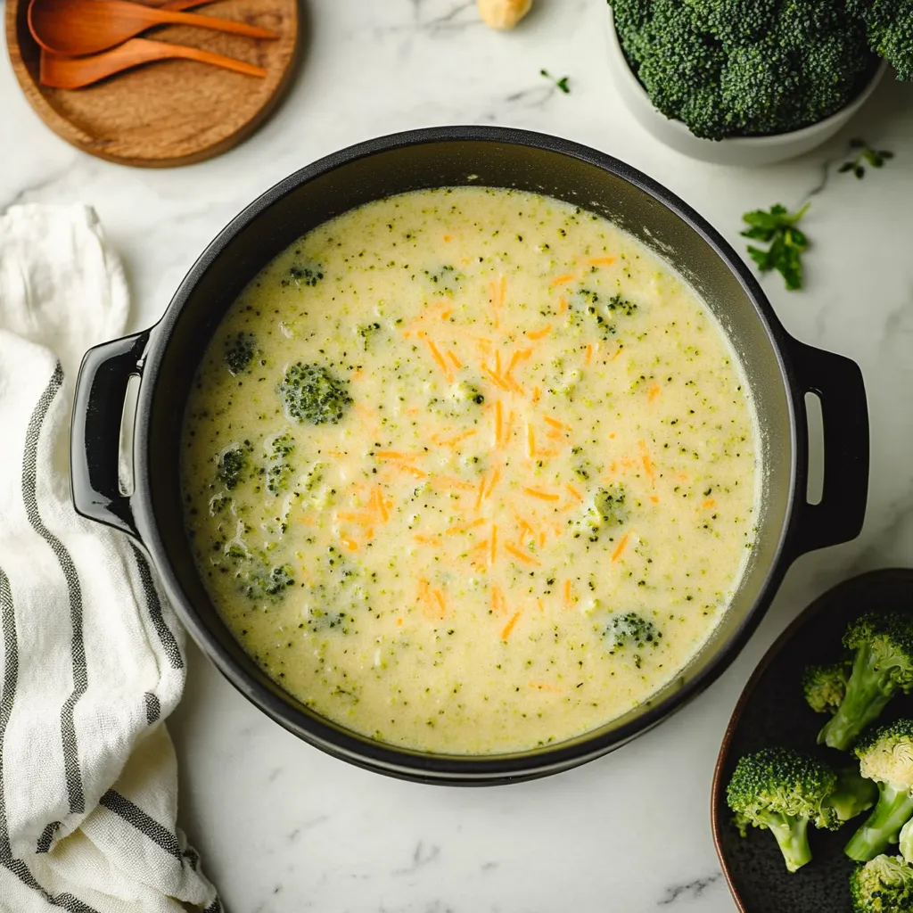 High Protein Broccoli Cheddar Soup