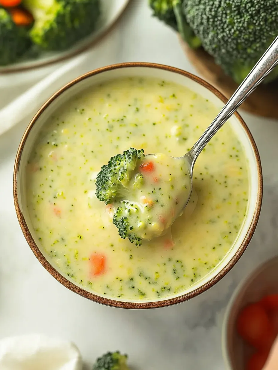 High Protein Broccoli Cheddar Soup Recipe