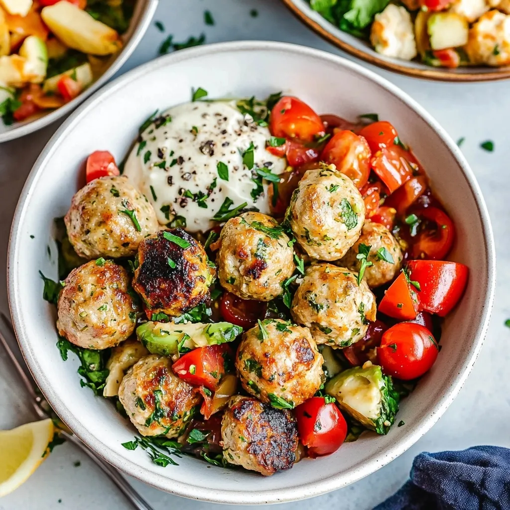 Mediterranean Chicken Meatballs