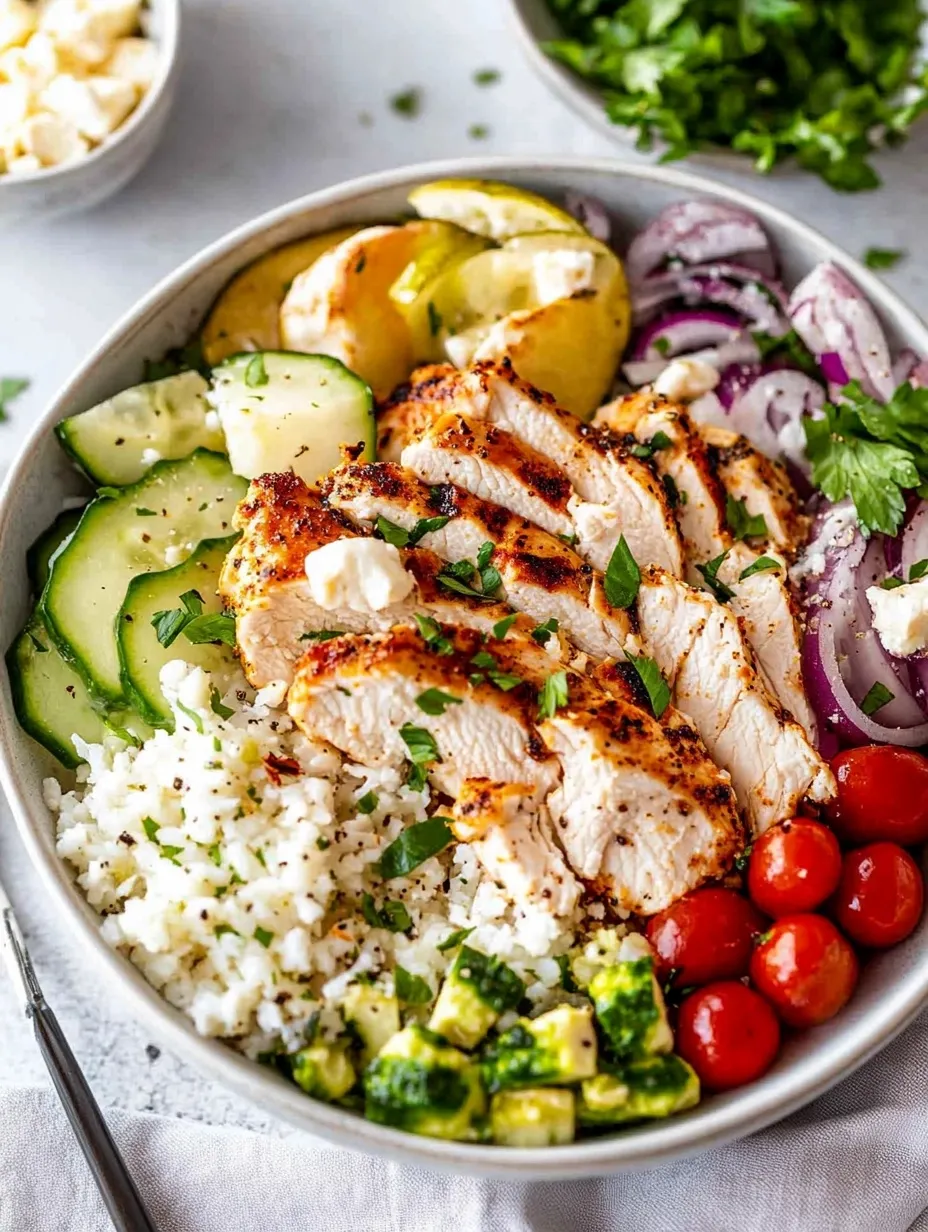 Easy Greek Chicken Bowls