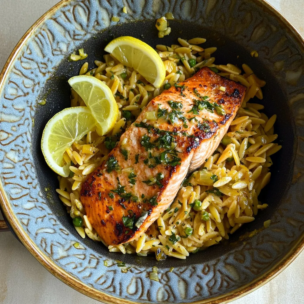 One-pan Lemon Orzo and Salmon