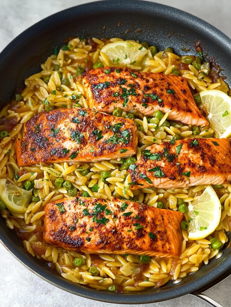 One-pan Lemon Orzo and Salmon Recipe