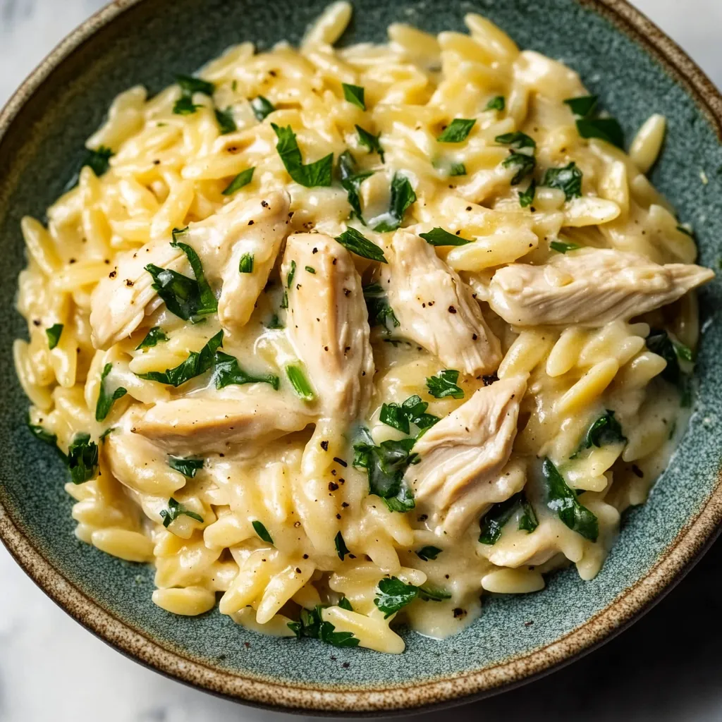 Boursin Orzo with Chicken