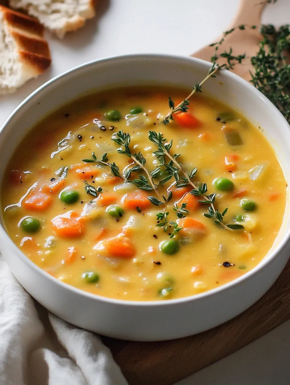 One-Pot Creamy Vegetable Soup Homemade