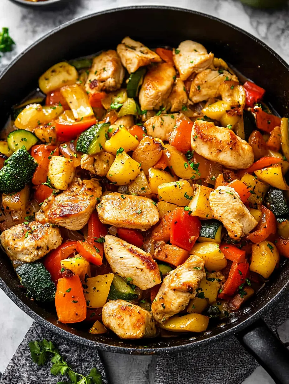 Chicken and Vegetables Skillet Homemade