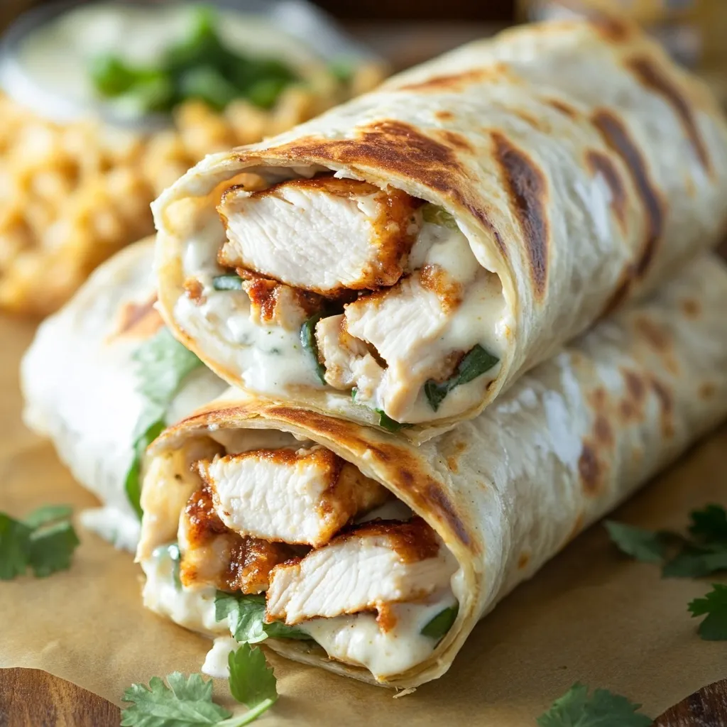 Easy Chicken Ranch Wraps