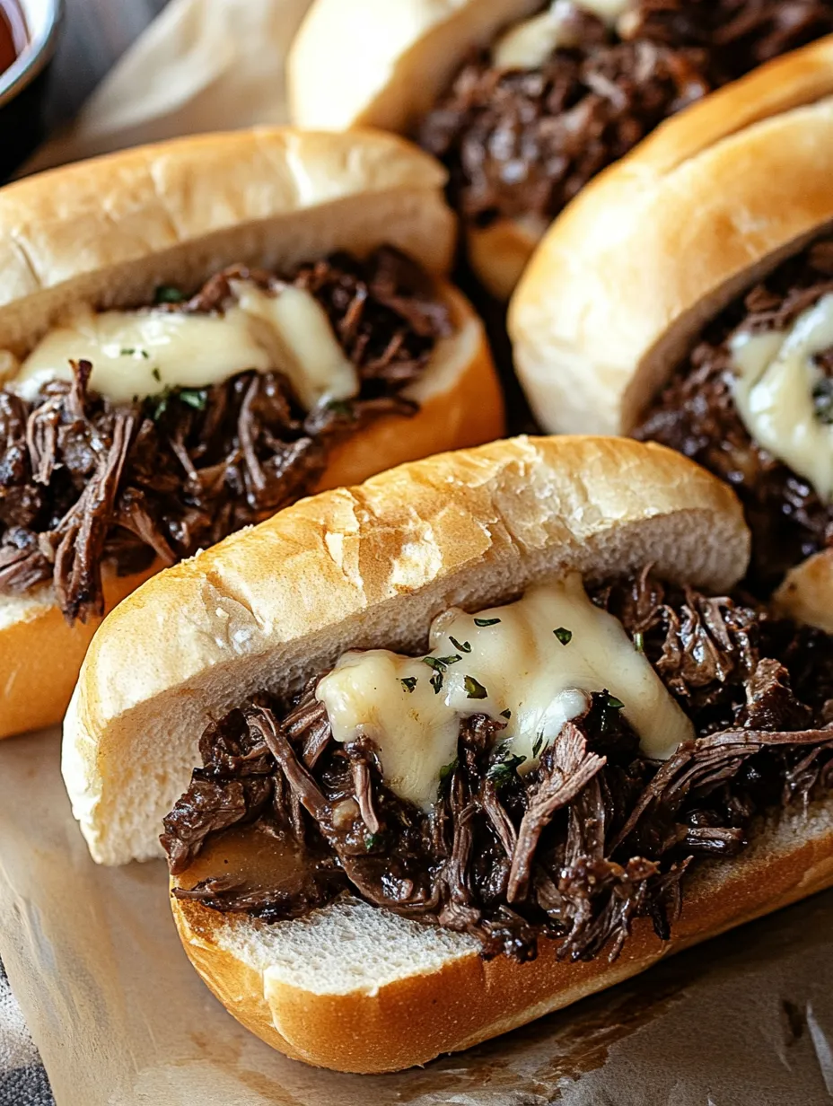 Slow Cooker French Dip Sandwiches Homemade