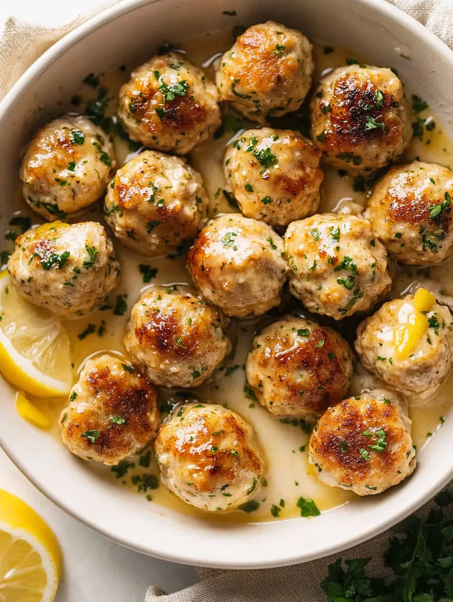 Easy Chicken Piccata Meatballs