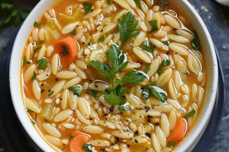 Zesty Lemon White Bean Orzo Soup for the Soul