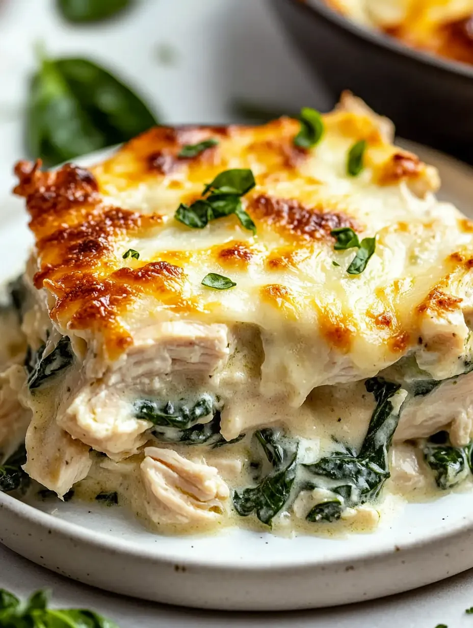 Creamy Chicken and Spinach Casserole Homemade