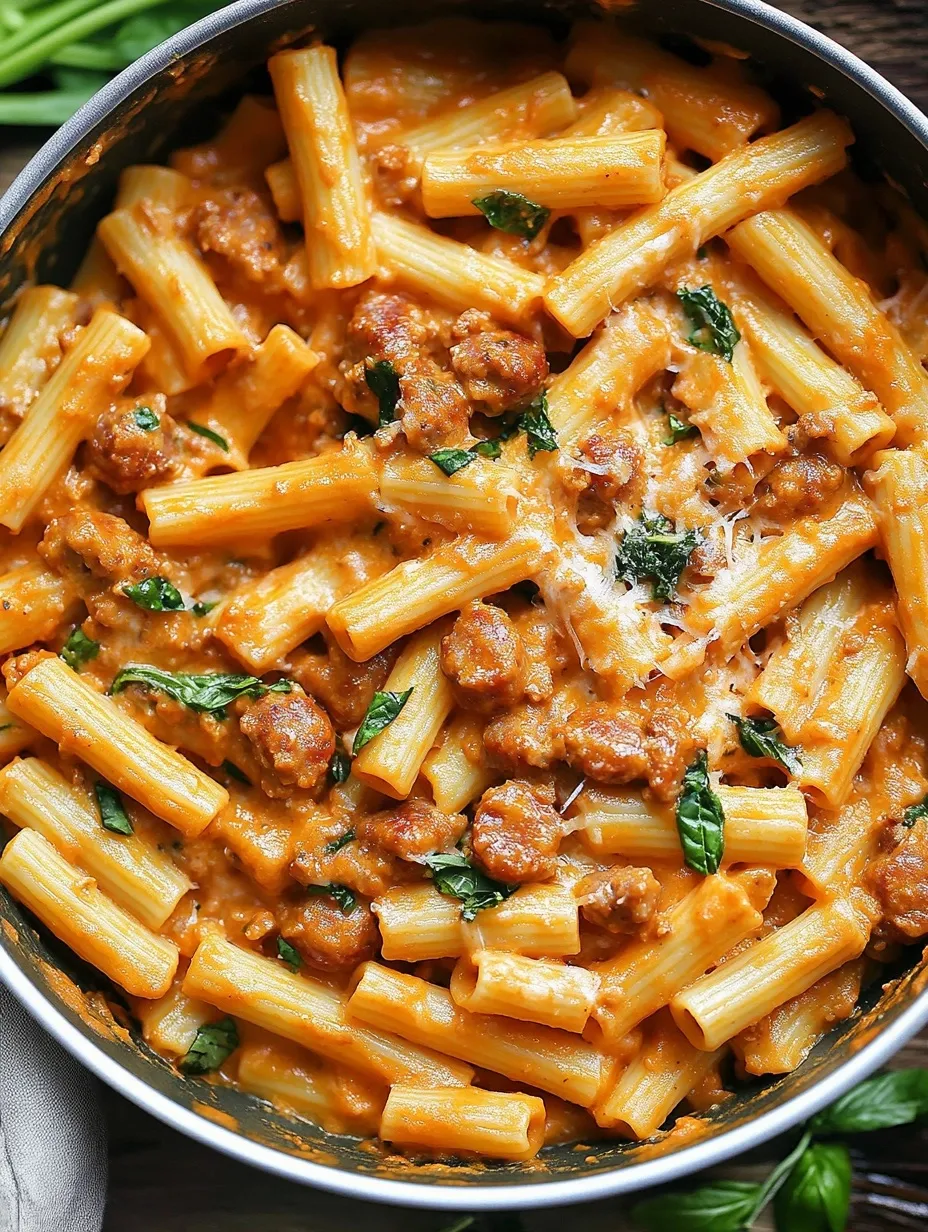 Creamy Sausage Rigatoni