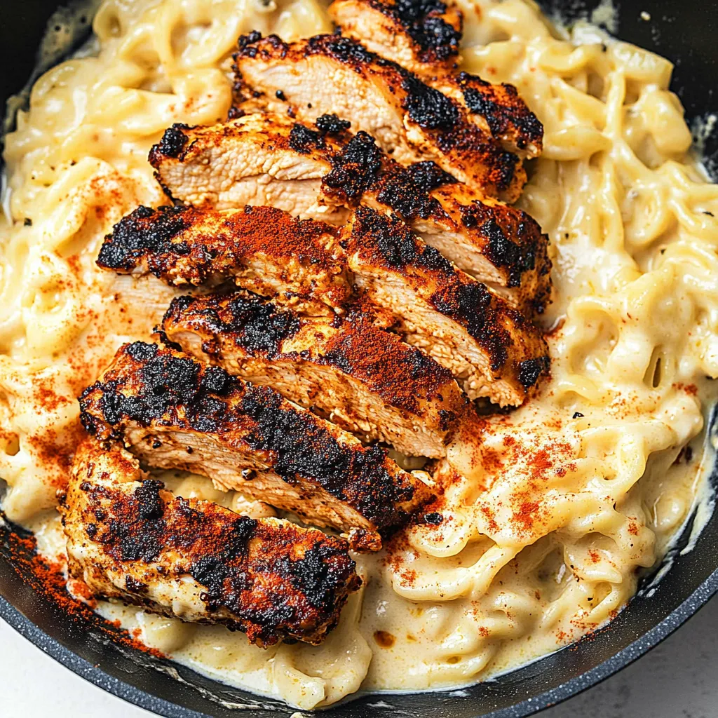 Blackened Cajun Chicken Alfredo Homemade