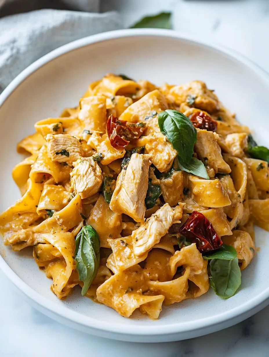 Easy Tuscan Chicken Pasta