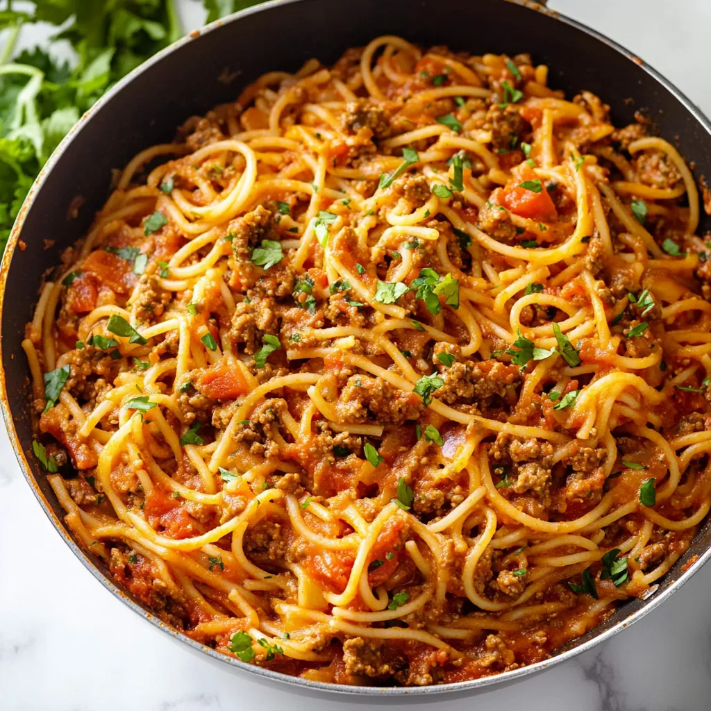 Easy Taco Spaghetti