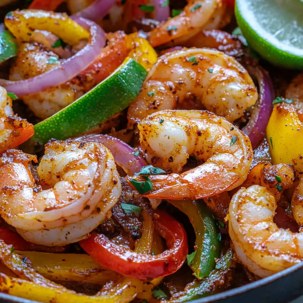 Shrimp Fajitas Skillet