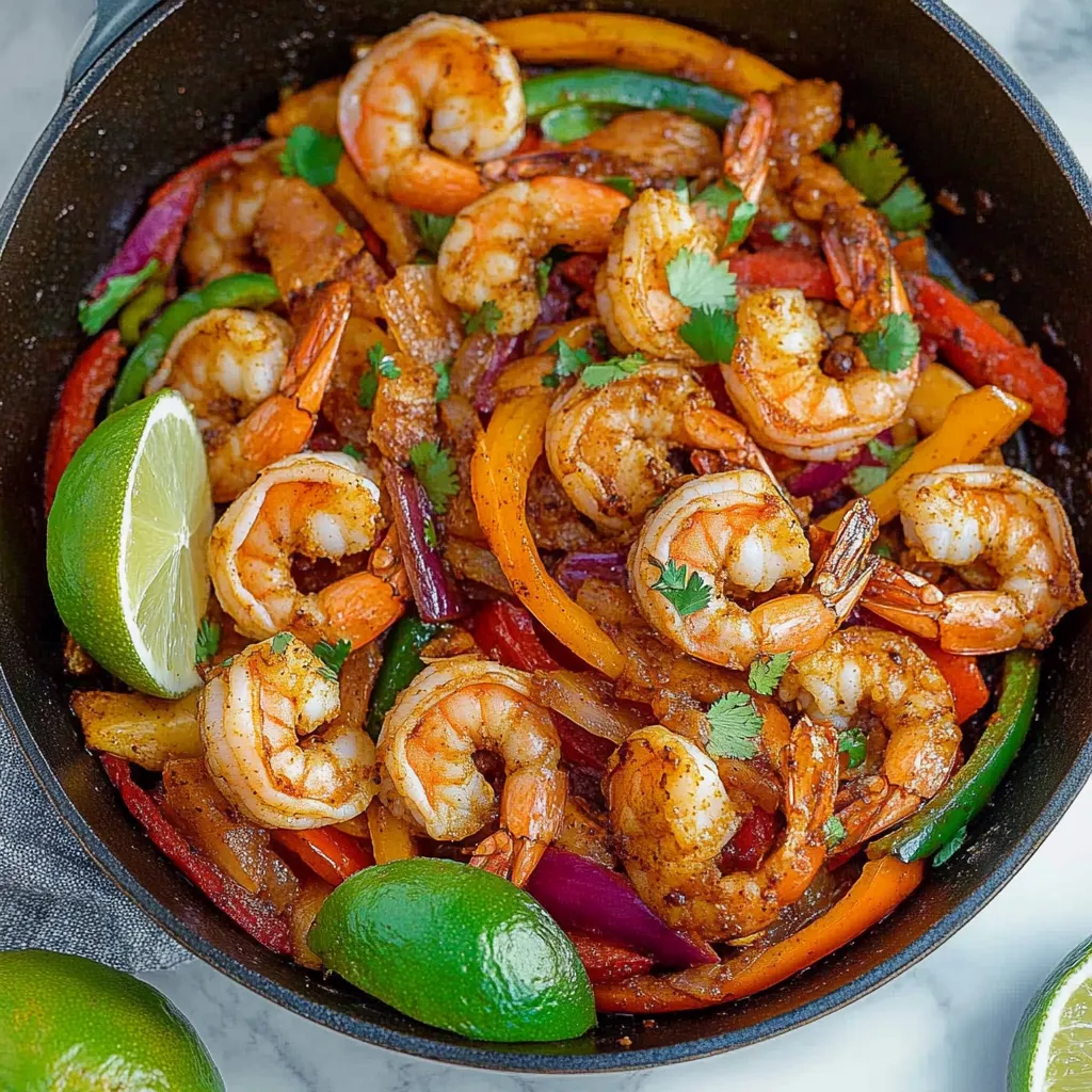 Easy Shrimp Fajitas Skillet Recipe