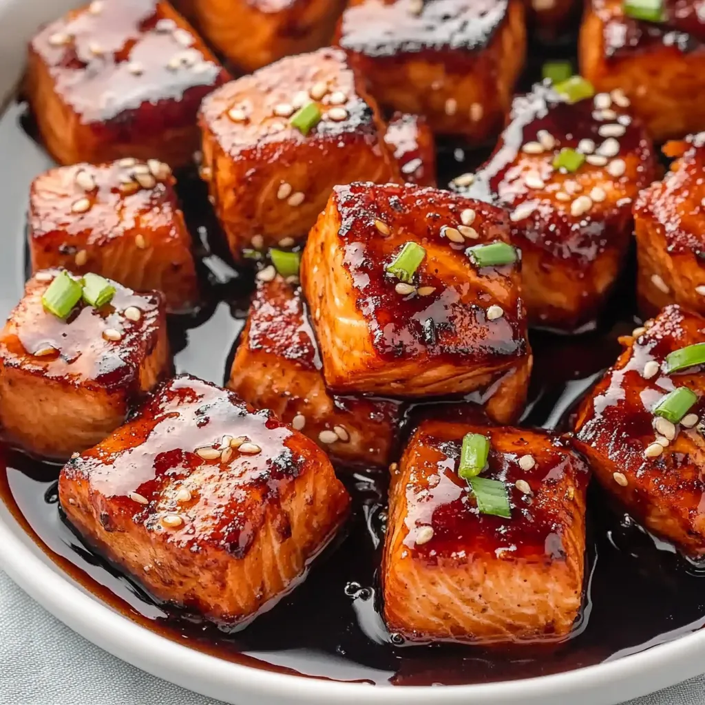 Honey Garlic Salmon Bites Recipe