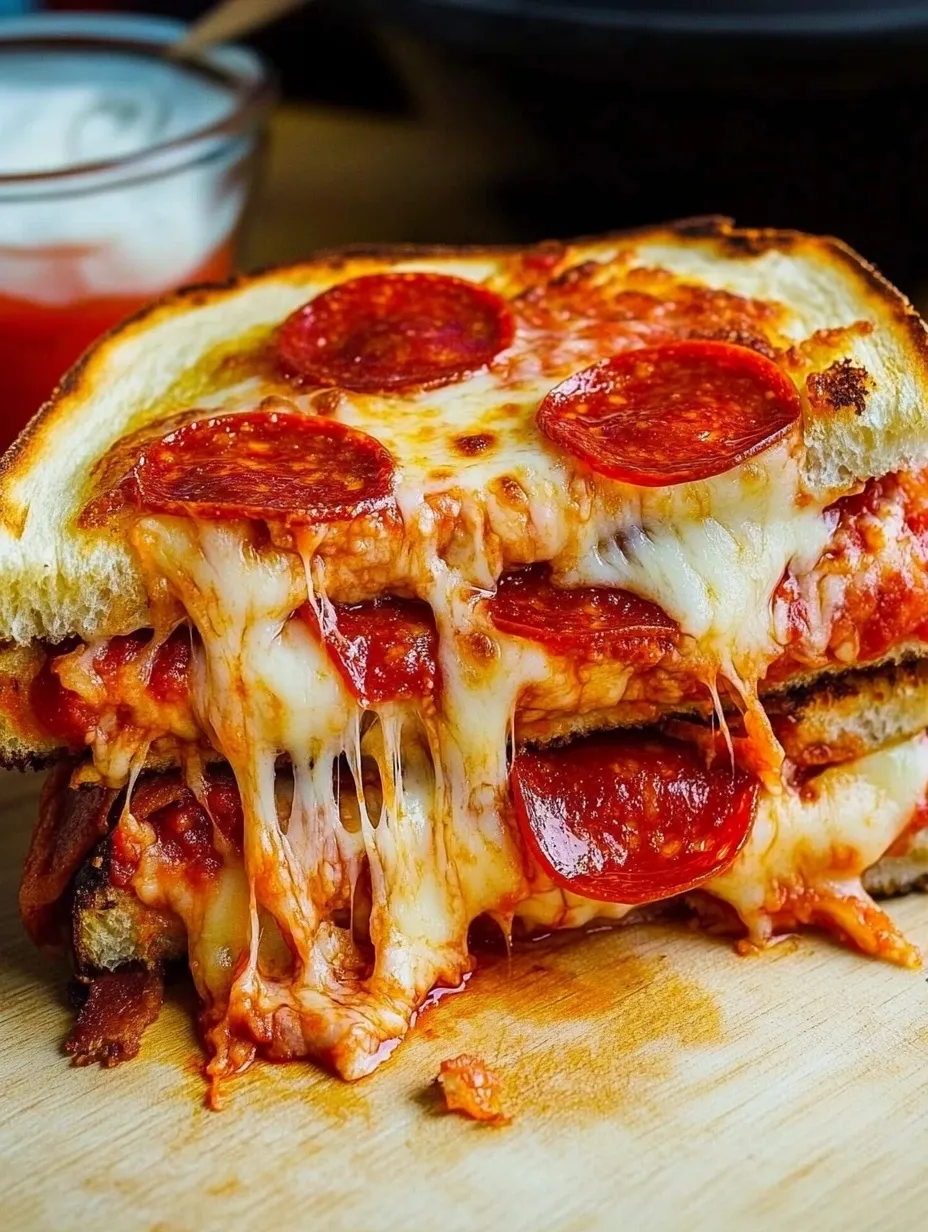 Pepperoni Pizza Grilled Cheese Recipe