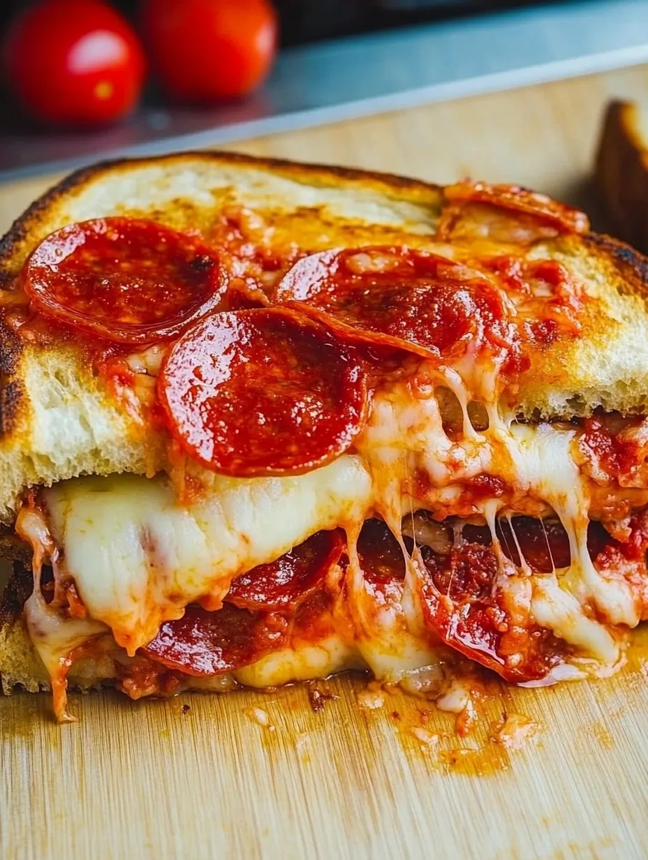 Pepperoni Pizza Grilled Cheese Homemade