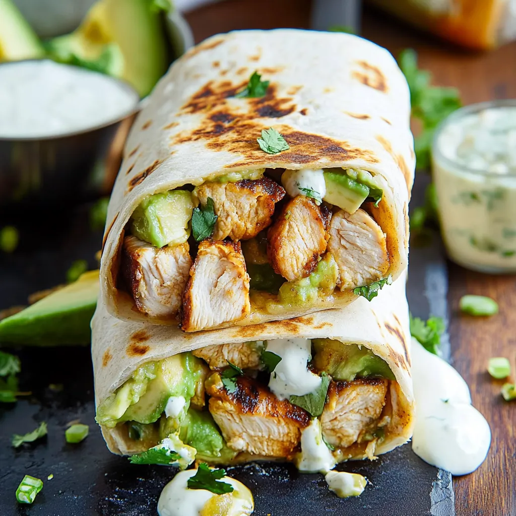 Chicken and Avocado Burritos