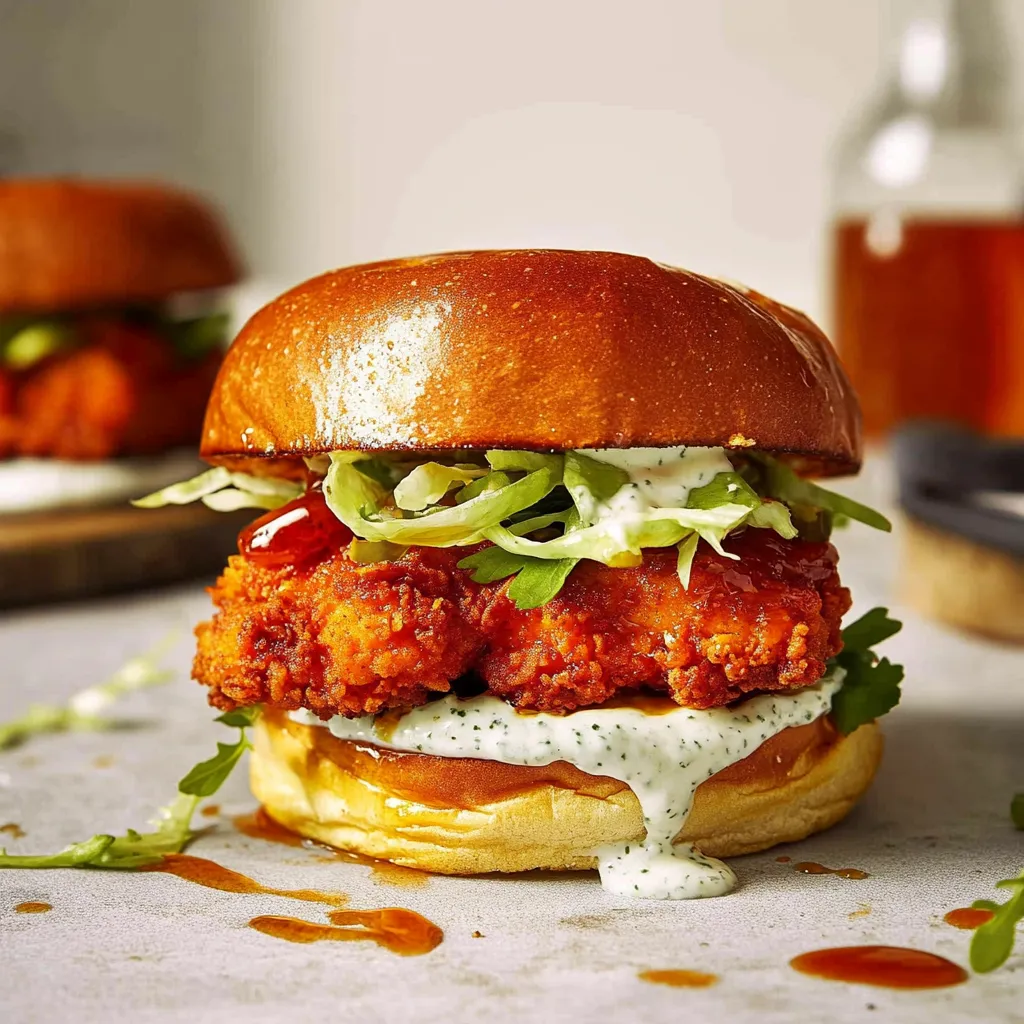 Baked Nashville Hot Chicken Sandwich