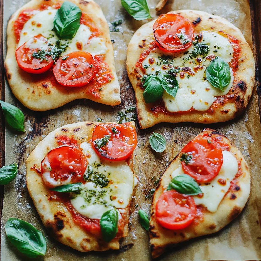 Caprese Naan Pizzas