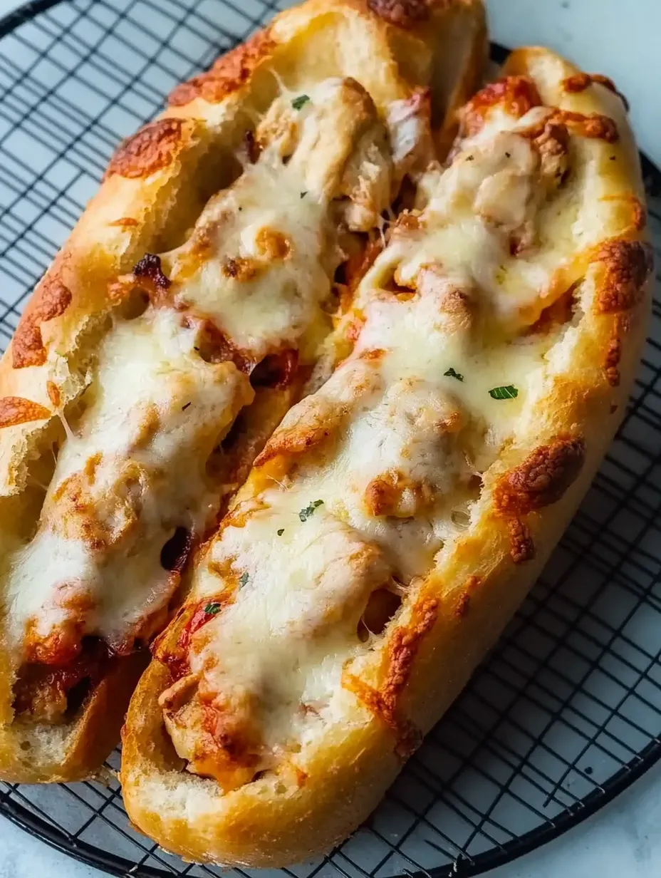 Cheesy Chicken Garlic Bread Homemade