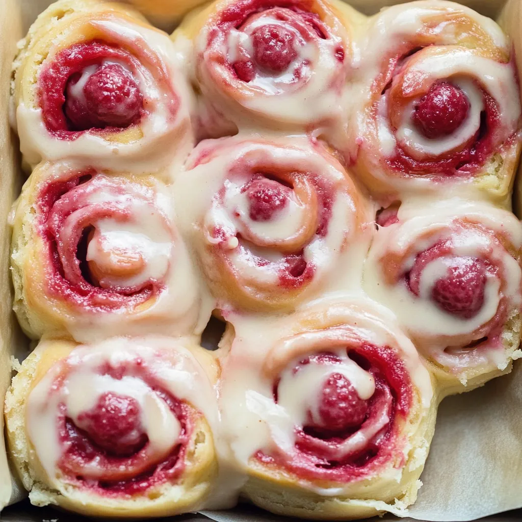 Lemon Raspberry Rolls Homemade