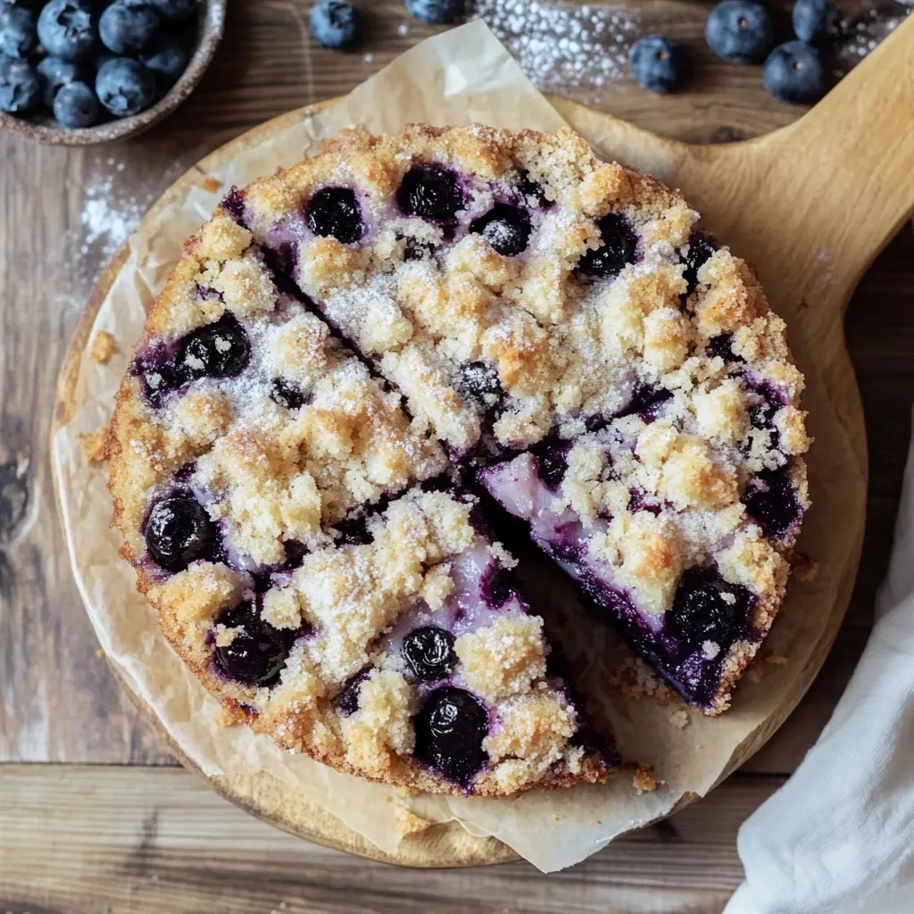 Blueberry Brioche Crumb Cake