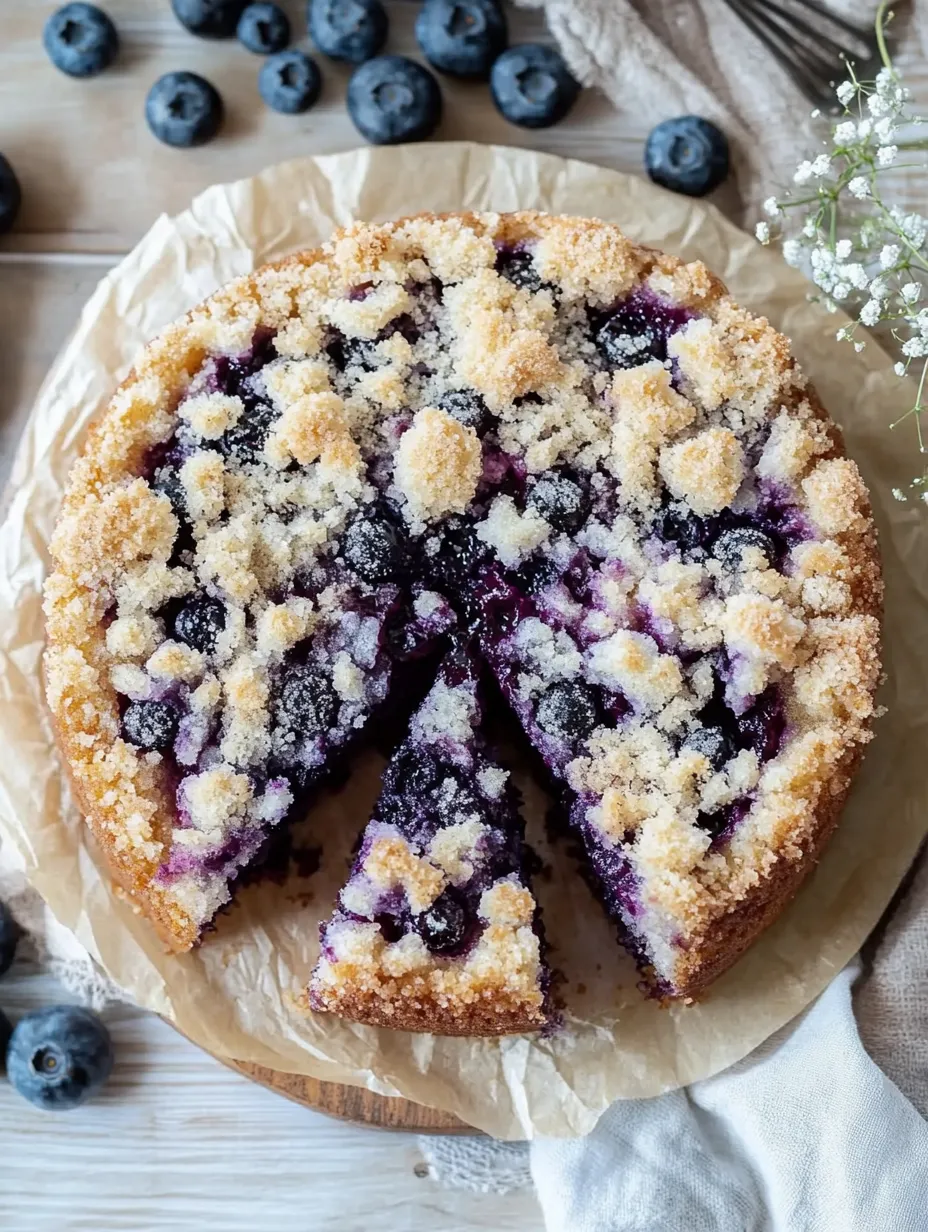 Blueberry Brioche Crumb Cake Homemade