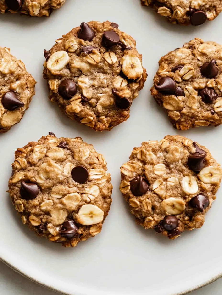 Banana Oatmeal Chocolate Chip Cookies Homemade