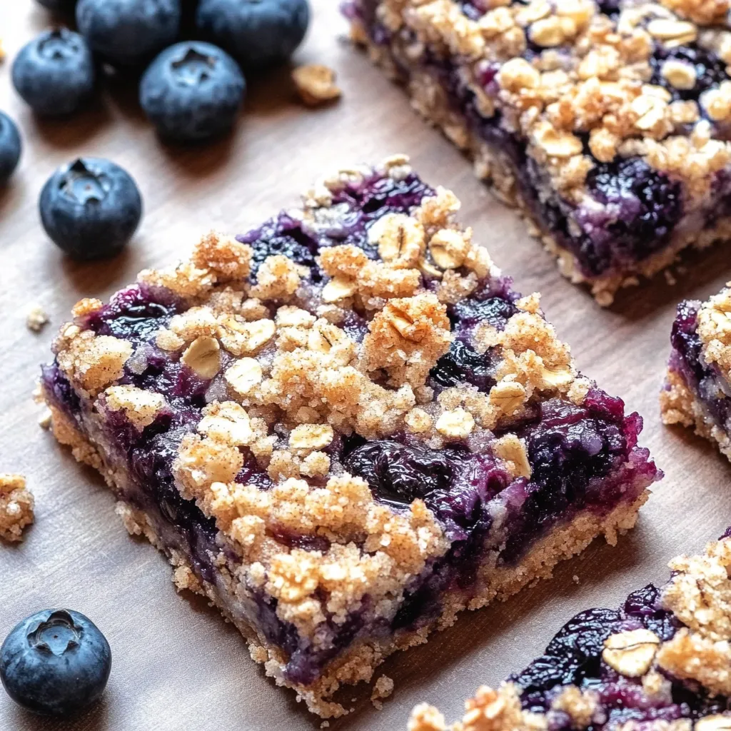 Healthy Breakfast Blueberry Oatmeal Crumb Bars Recipe