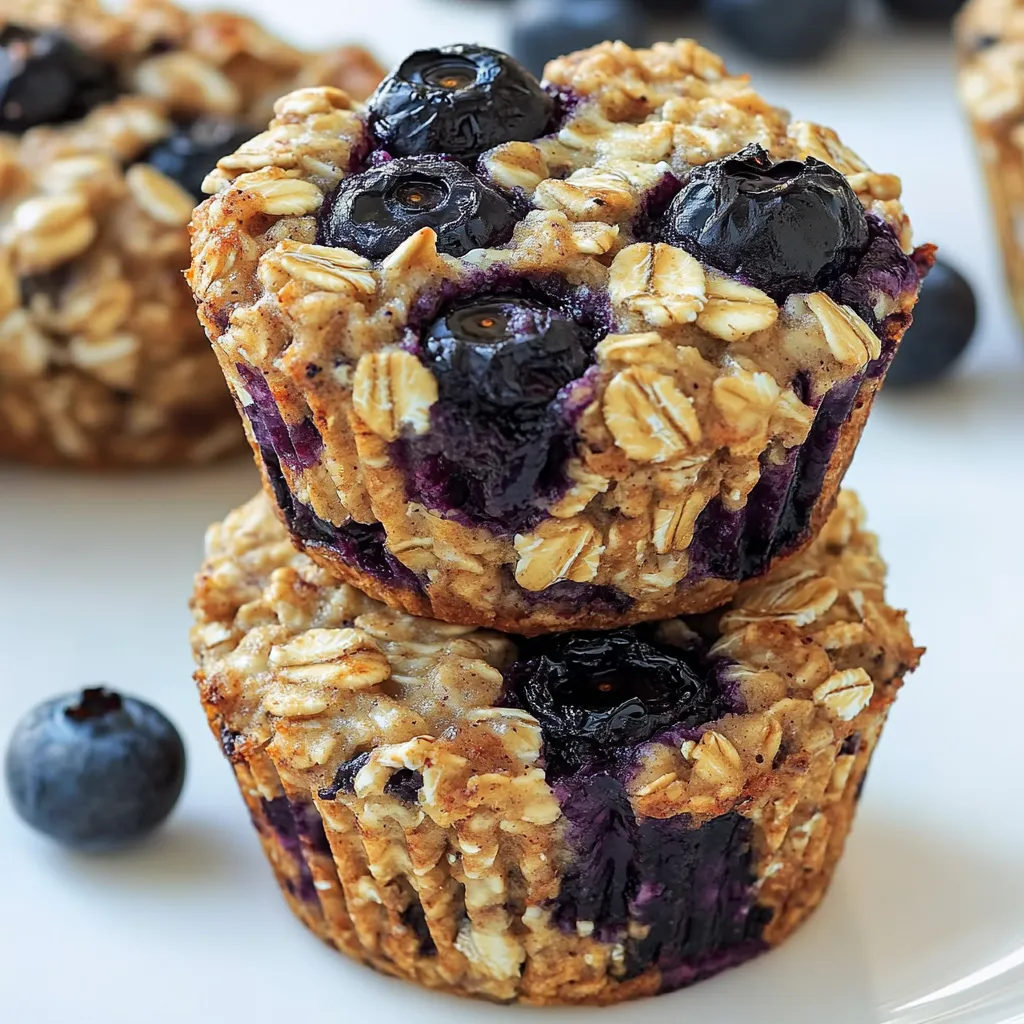 Baked Blueberry Banana Oatmeal Cups