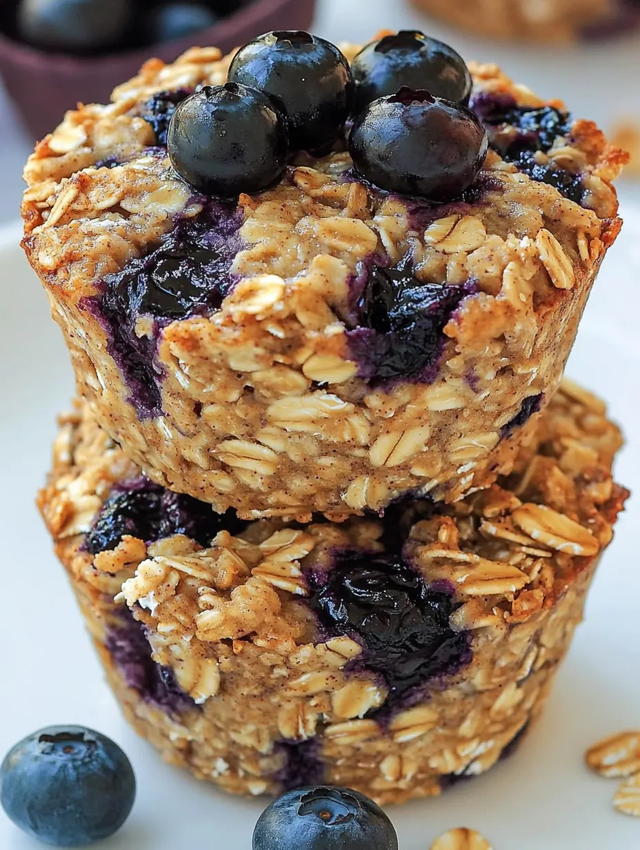 Baked Blueberry Banana Oatmeal Cups Recipe