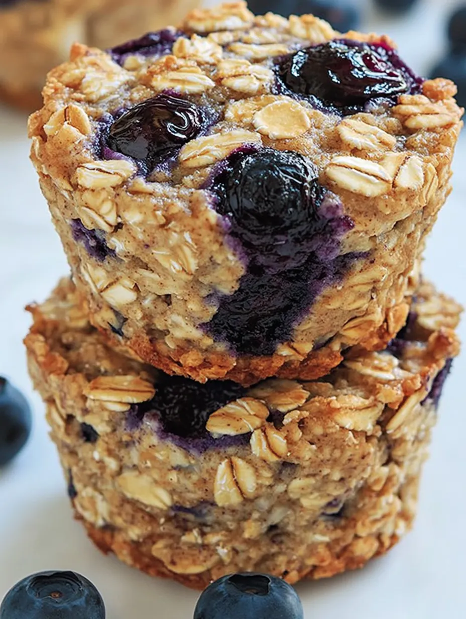 Baked Blueberry Banana Oatmeal Cups Homemade