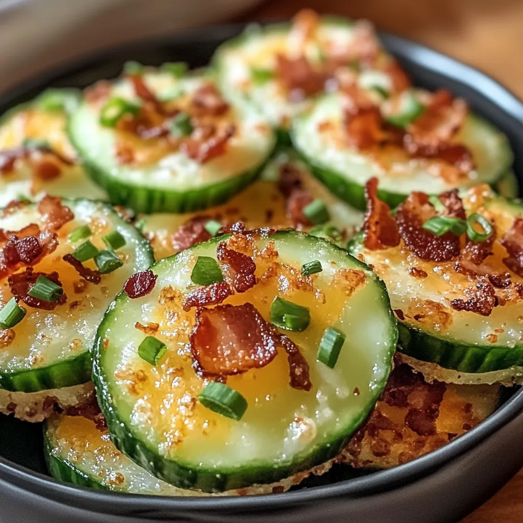 Cheesy Bacon Cucumber Bites