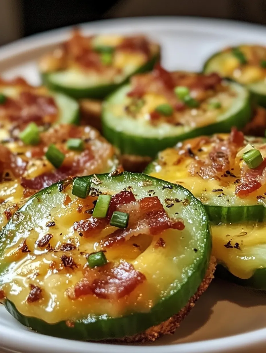 Cheesy Bacon Cucumber Bites Recipe