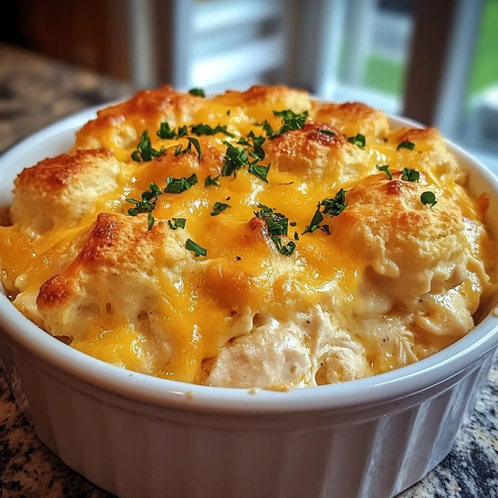 Chicken Biscuit Casserole