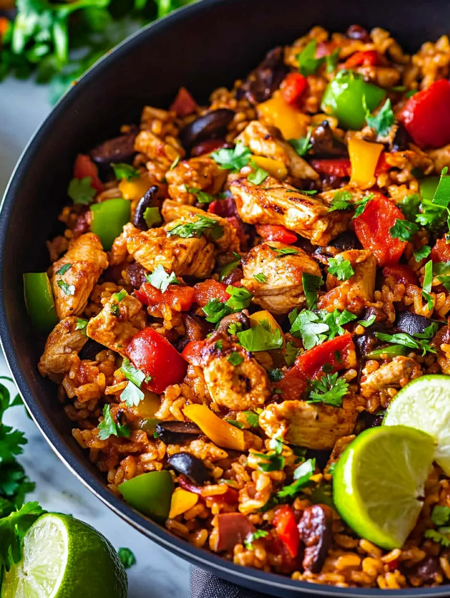 Chicken Fajita Rice Bowl Homemade