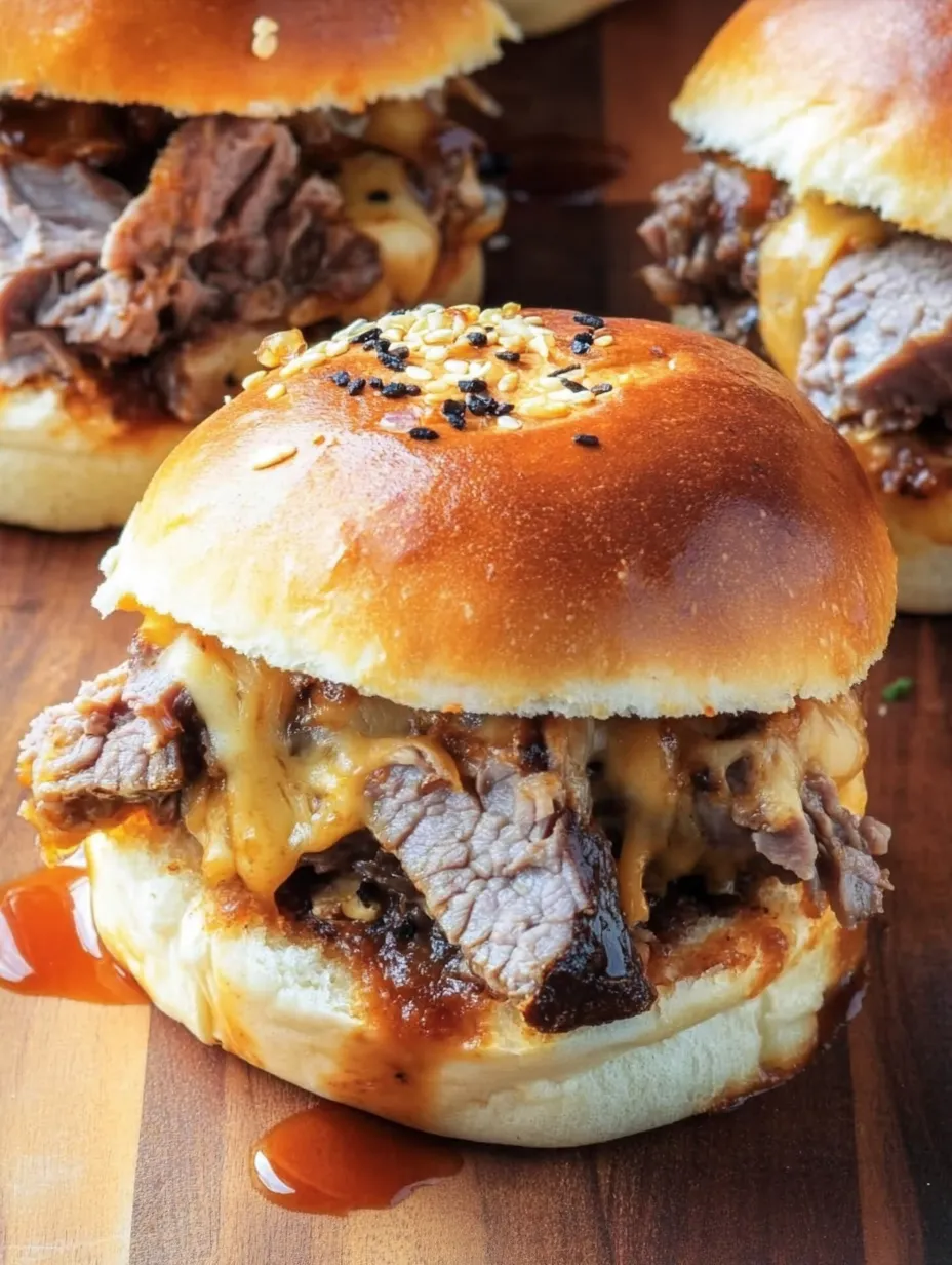 Roast Beef & Cheddar Sliders Homemade