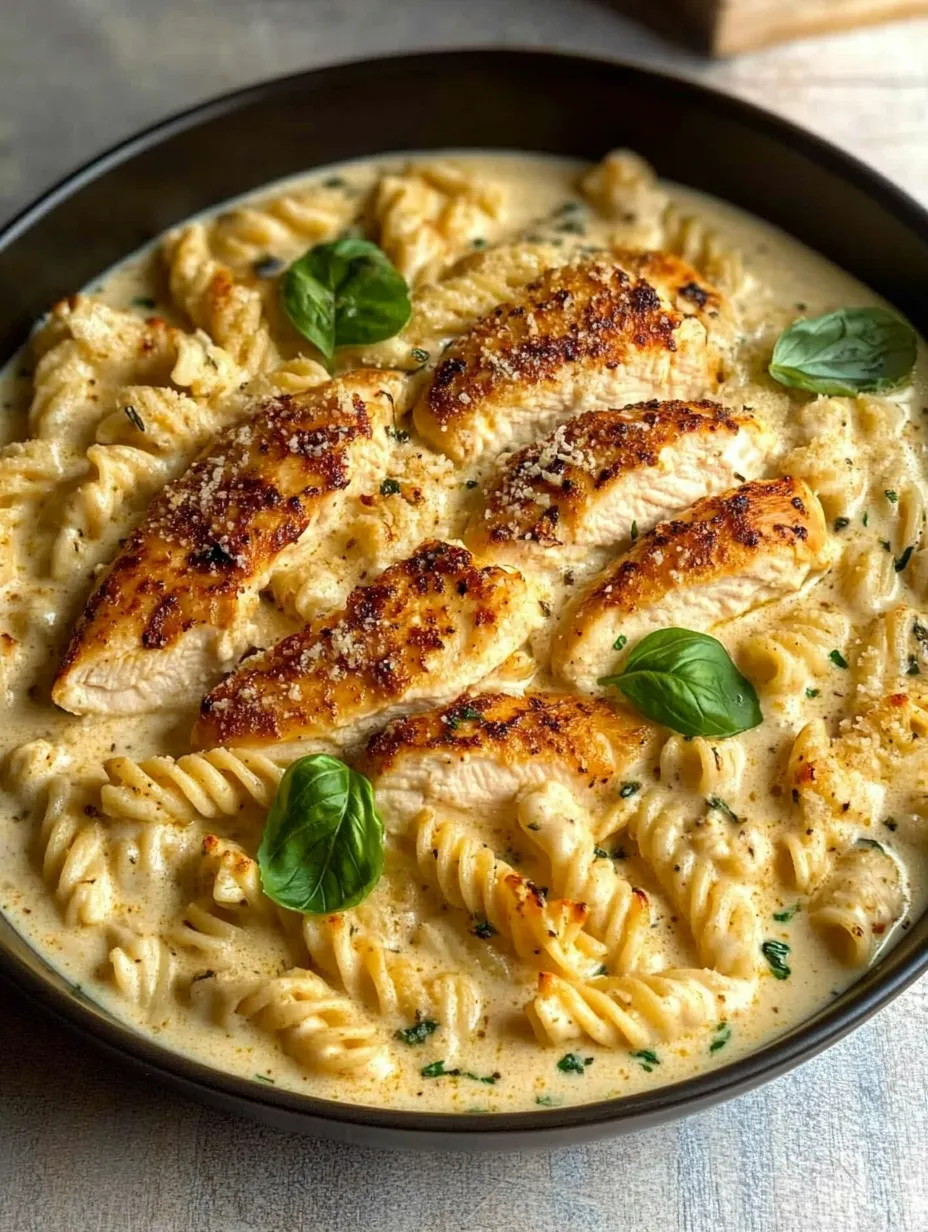 Creamy Chicken Garlic Parmesan Pasta Homemade