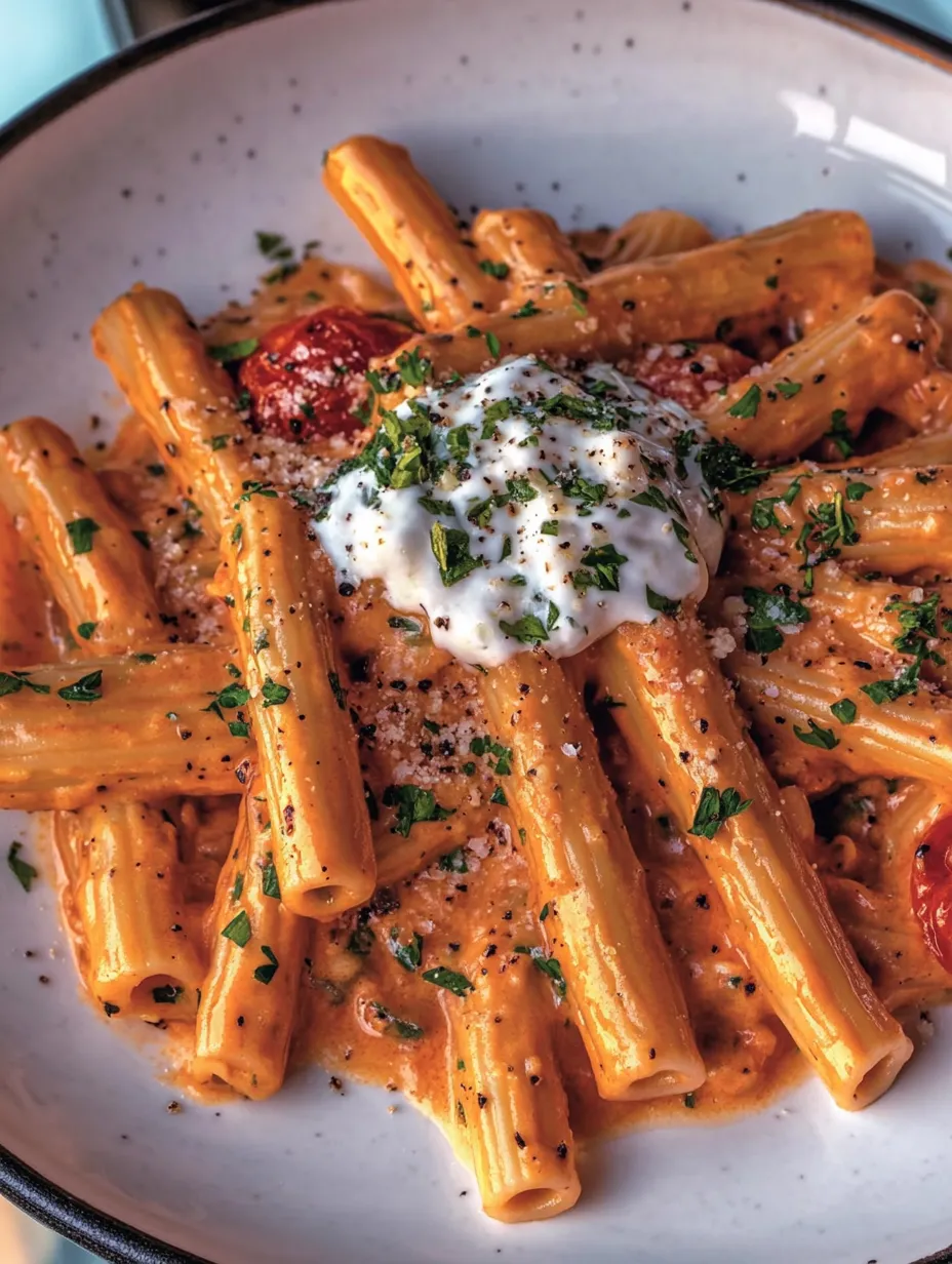 Creamy Tomato Garlic Pasta Homemade