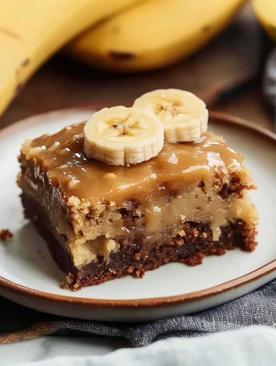 Banana Bread Brownies Homemade