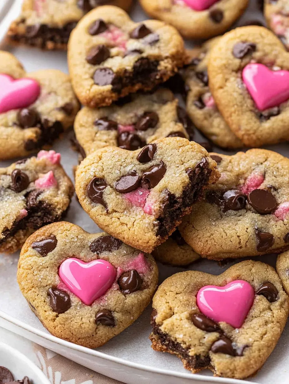 Heart Shaped Chocolate Chip Cookies Homemade