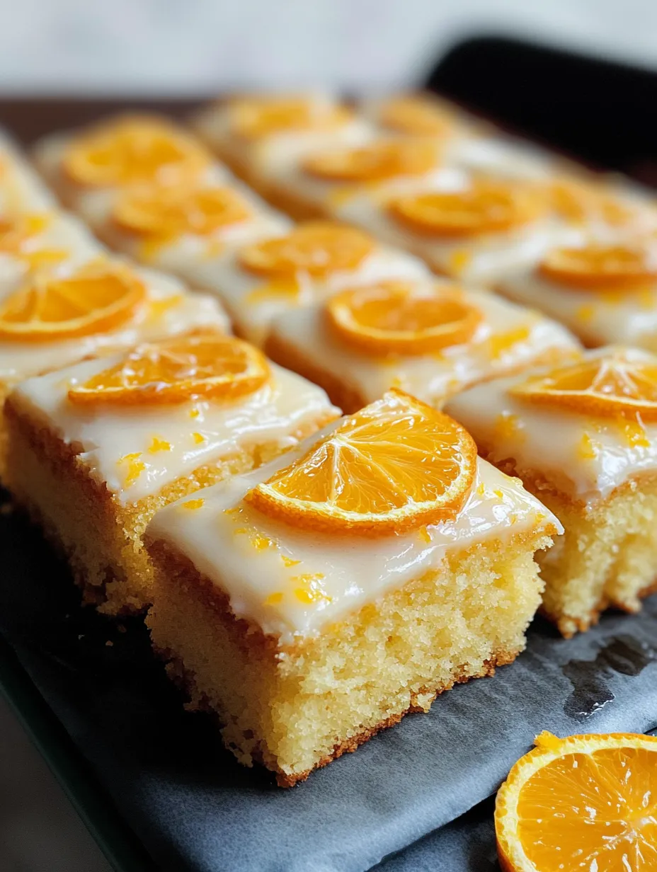 Orange Drizzle Traybake Cake Homemade