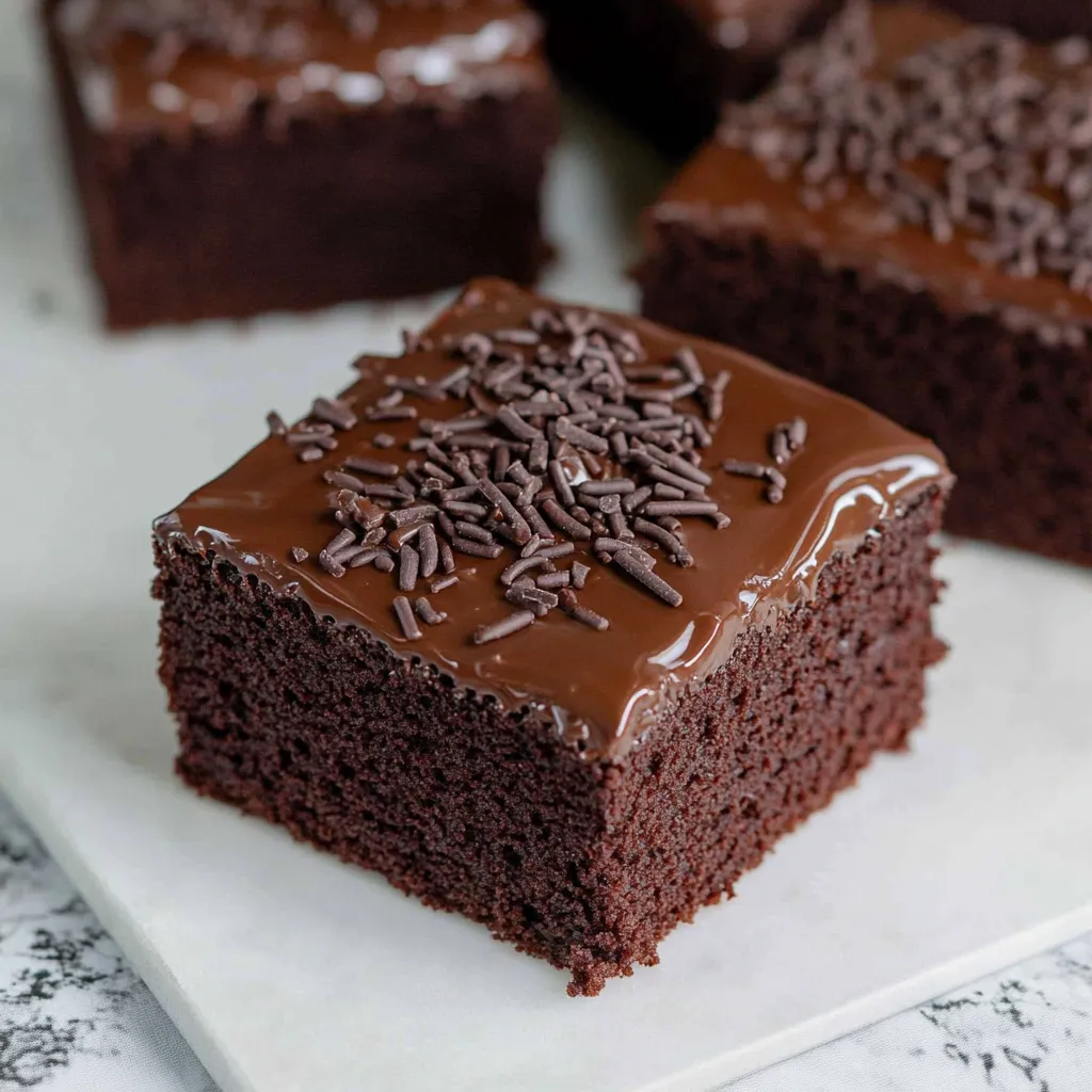 Old School Chocolate Traybake Cake