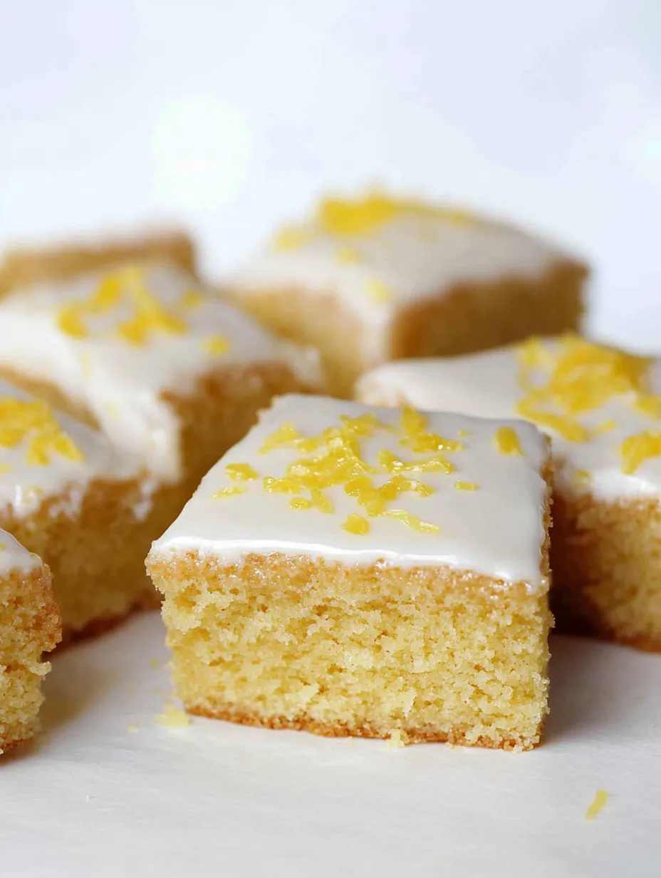 Easy Lemon Drizzle Traybake Cake