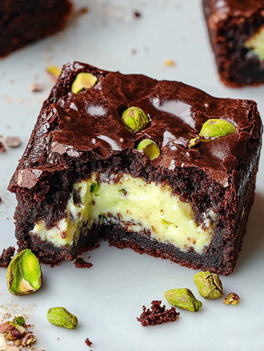 Pistachio Cheesecake Brownies Homemade