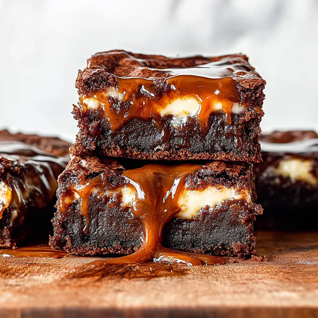 Caramel Cheesecake Nutella Brownies